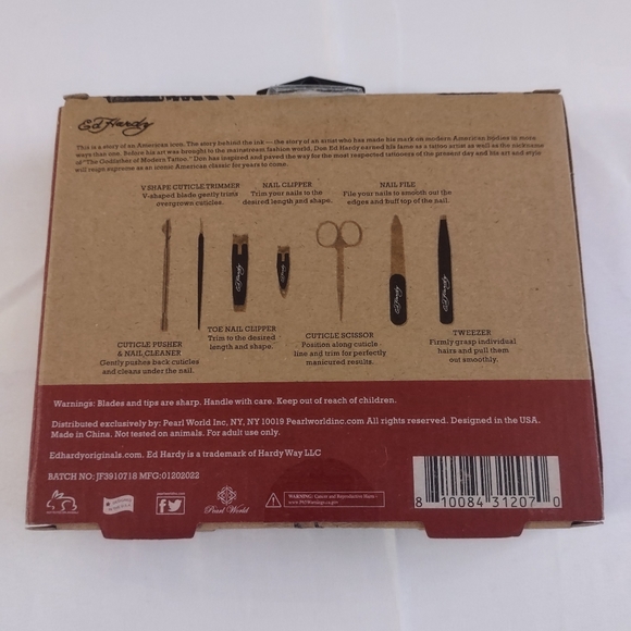 Ed Hardy 7 PC men's manicure and pedicure set - Picture 5 of 5